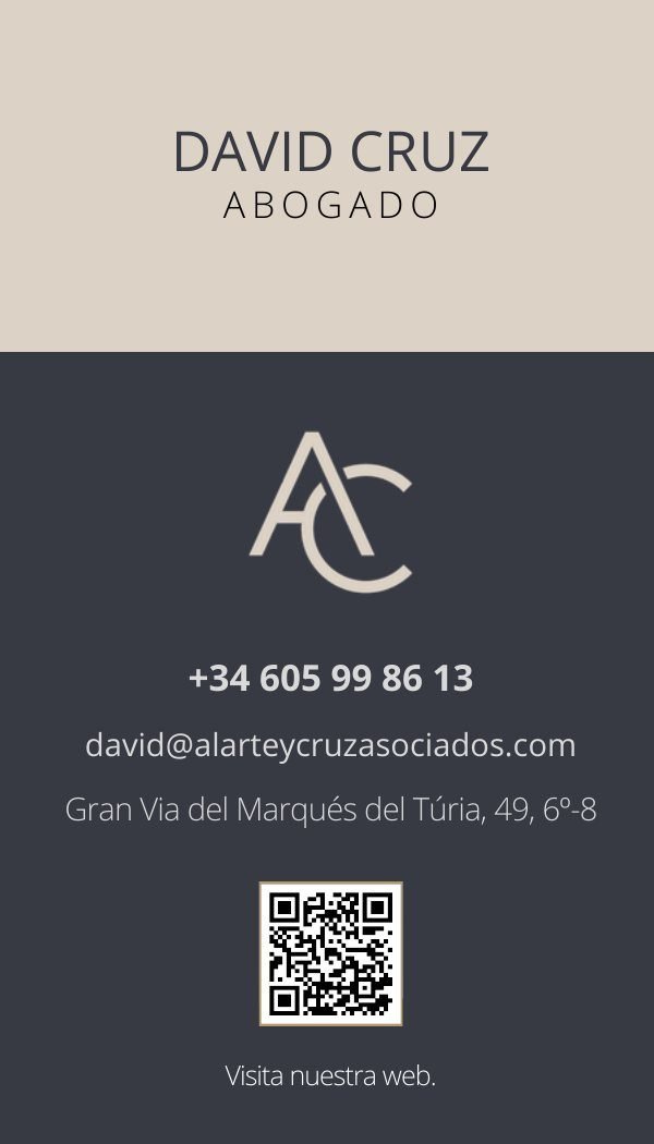 Pieza gráfica de Alarte & Cruz Asociados