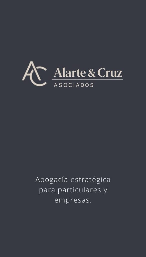 Tarjeta de visita de Alarte & Cruz Asociados con su identidad visual aplicada