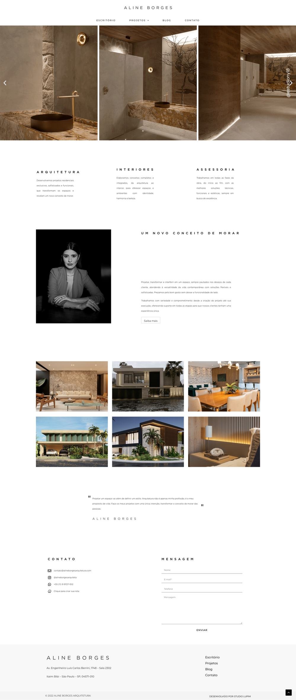 Web de Aline Borges Arquitetura
