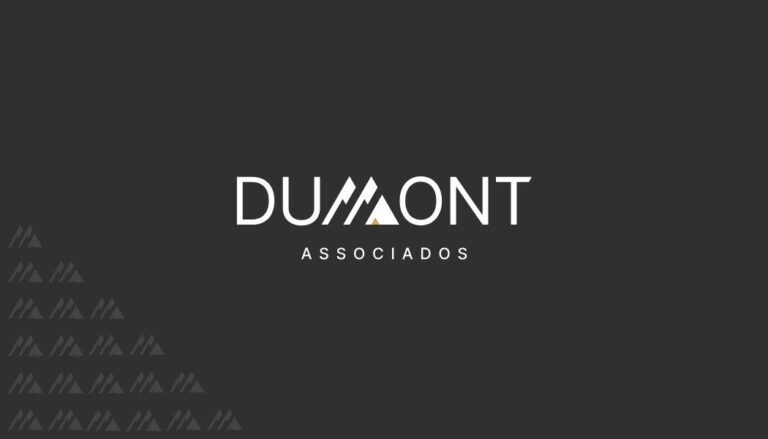 Pieza gráfica de Dumont Associados