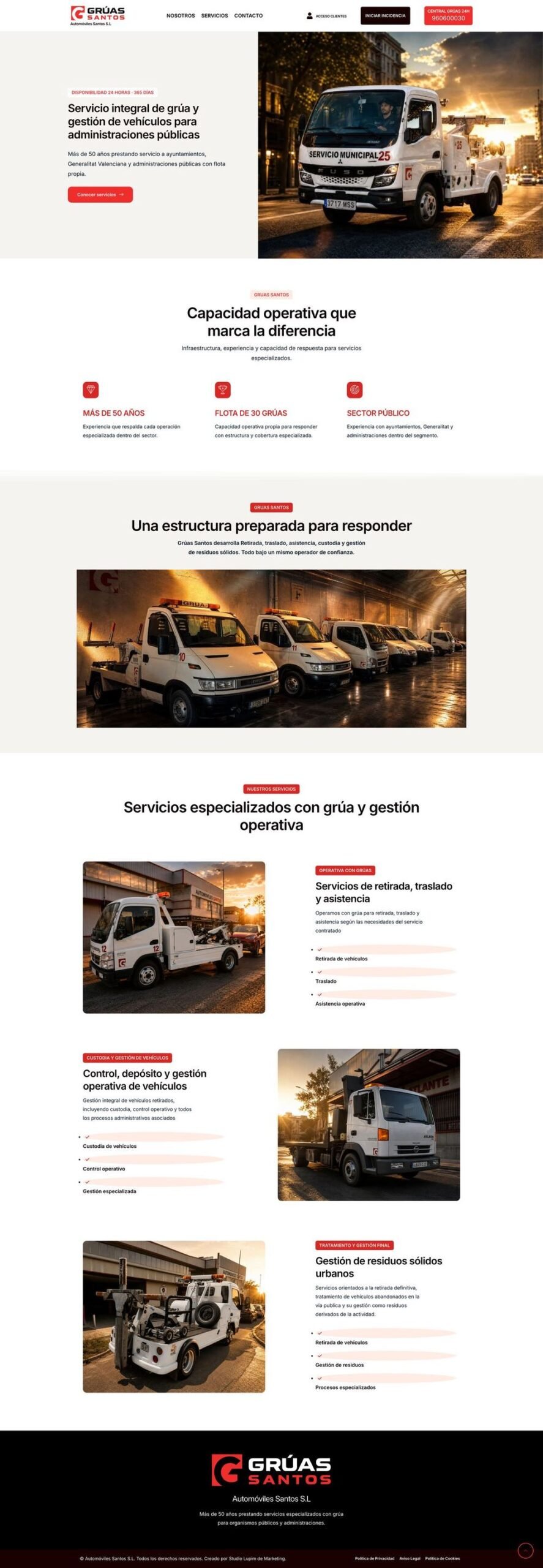 Web de Grúas Santos