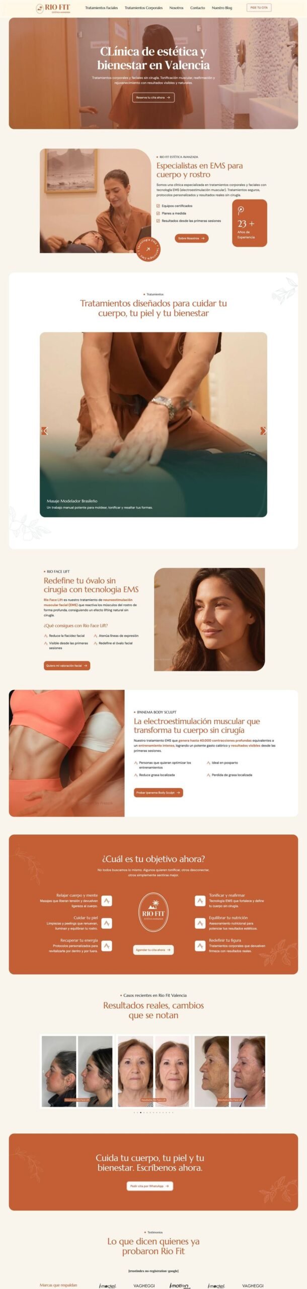 Web de Rio Fit Estética Avanzada